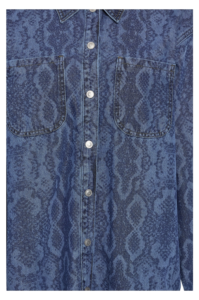 NMALVA SNAKE DENIM SHACKET AZ351MB 27034170 Medium Blue Denim